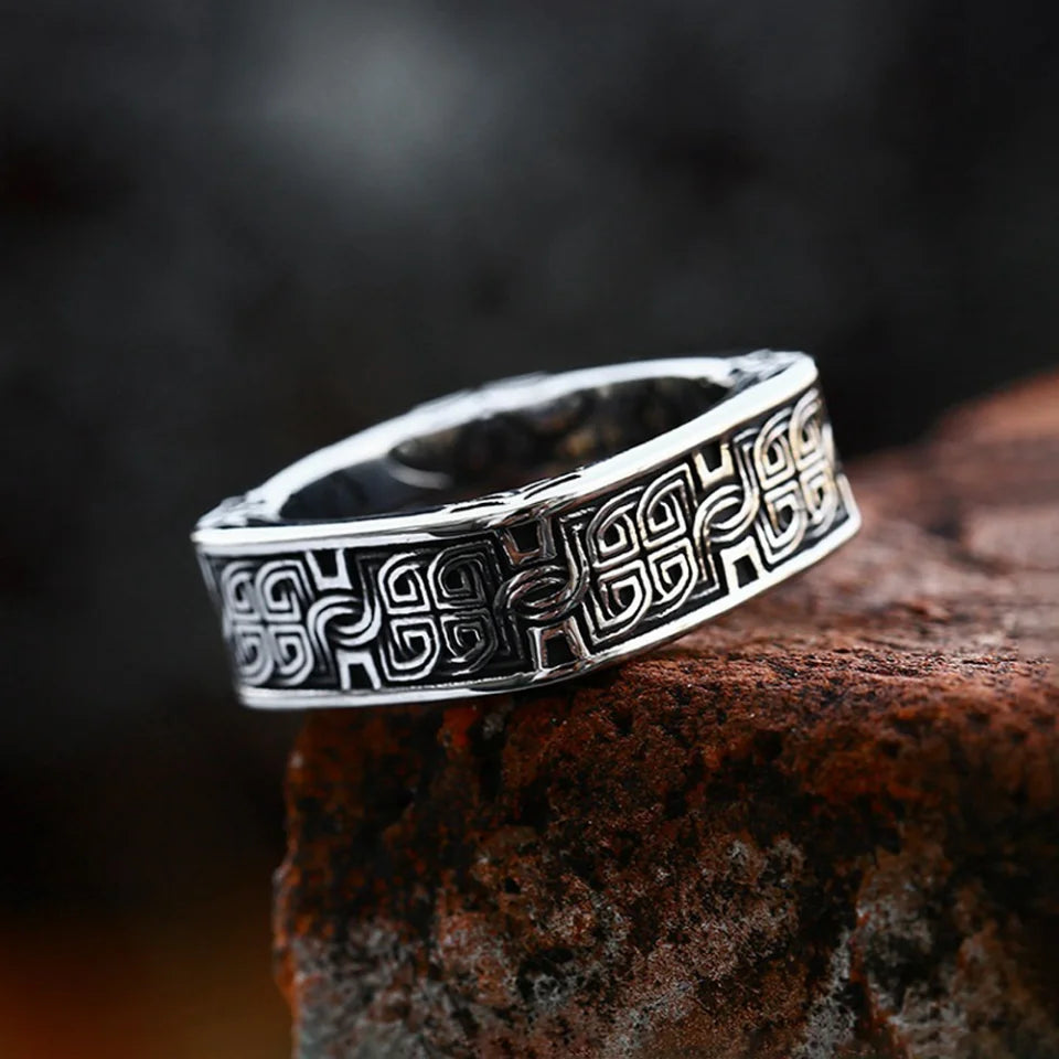 PENDRA Runeband Vintage Viking Rune Ring
