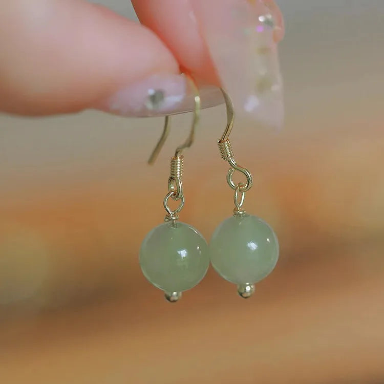 PENDRA Jade Geometry Hoop Earrings