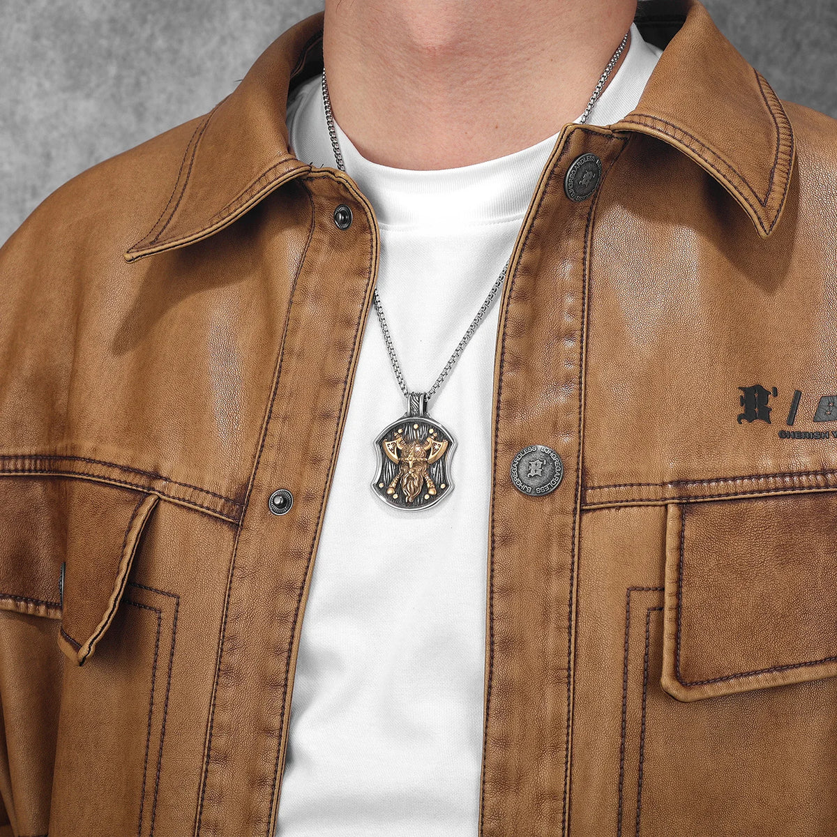 PENDRA Pirates Shield Steel Necklace