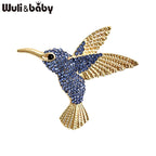 PENDRA Jewel Hummingbird Rhinestone Bird Brooch