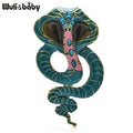 PENDRA Big Enamel Cobra Snake Brooch
