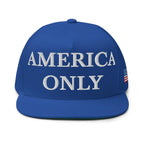 AMERICA ONLY Hat, Patriotic USA Flag Embroidered Adjustable Snapback Cap, America First America Only Hat, Multiple