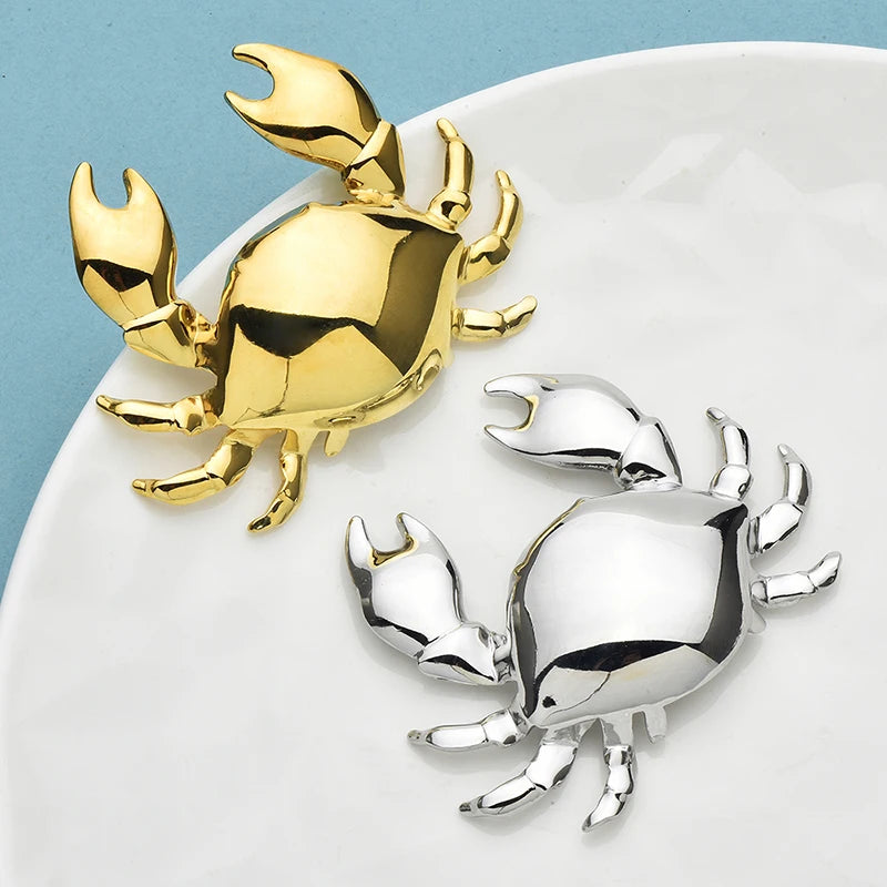 PENDRA Coastal Crab Stainless Steel Brooch