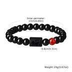 Men's Zodiac Bracelet,Red Agate Black Beaded Bracelets,Casual Birthday Gifts to BBF Son