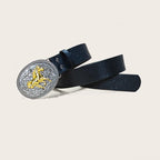 PENDRA Galaine Leather Bull Buckle Western Gothic Belt