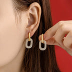 PENDRA Gold Jade Hetian Color Earrings