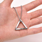 PENDRA Triangle Box Pendant Necklace