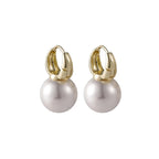 PENDRA Hoop Gold Pearl Earrings