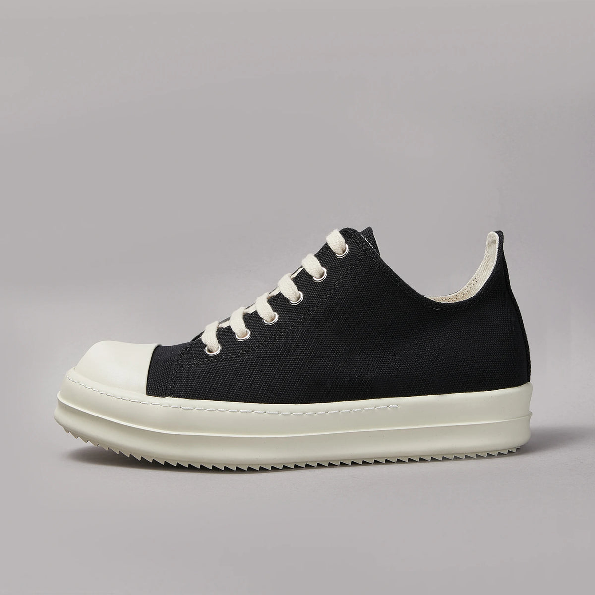 PENDRA Golden Canvas Gold Canvas Low-Top Lace-Up Thick-Sole Sneakers