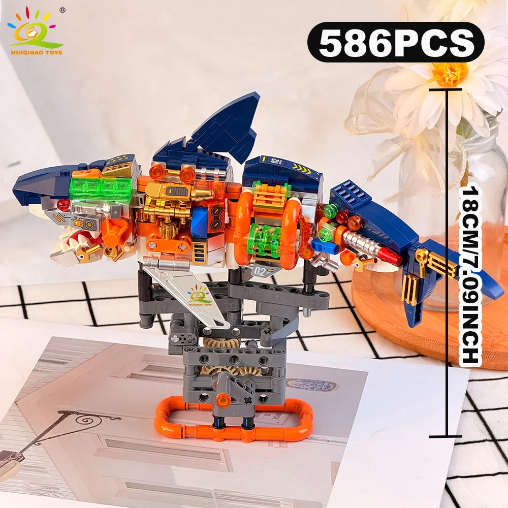 PENDRA Shark Display Mechanical Building Set