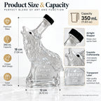 Creative Wolf‑Shaped Glass Decanter Clear Animal Wine Bottle for Liquor Whisky Vodka Home Bar Ornament Gift for Men
