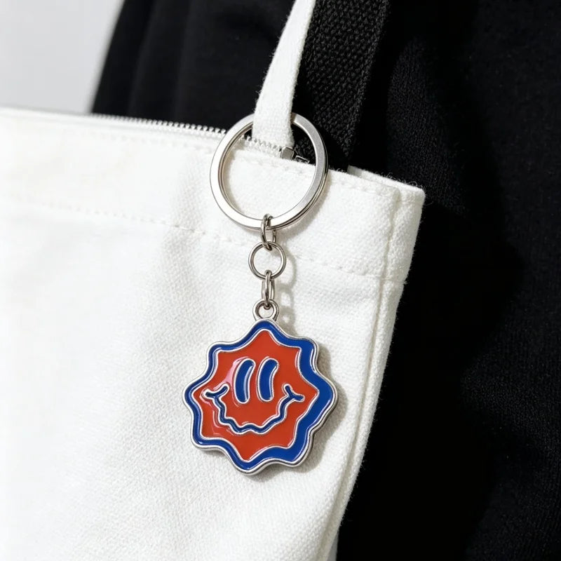 PENDRA Smiley Colorful Stainless Steel Keychain