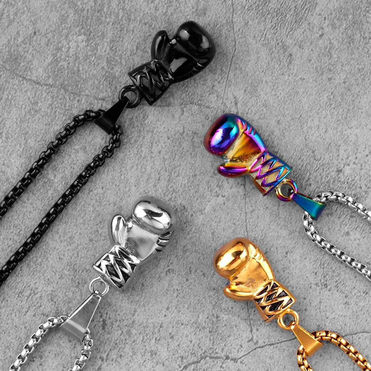 PENDRA Boxing Gloves Boxer Steel Necklace