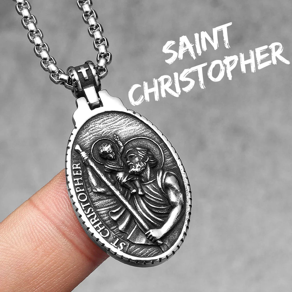 PENDRA Jesus Angel Virgin Steel Necklace