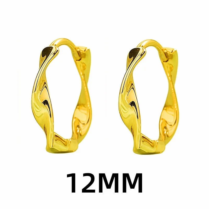 PENDRA Hoop Mobius Sterling Silver Earrings