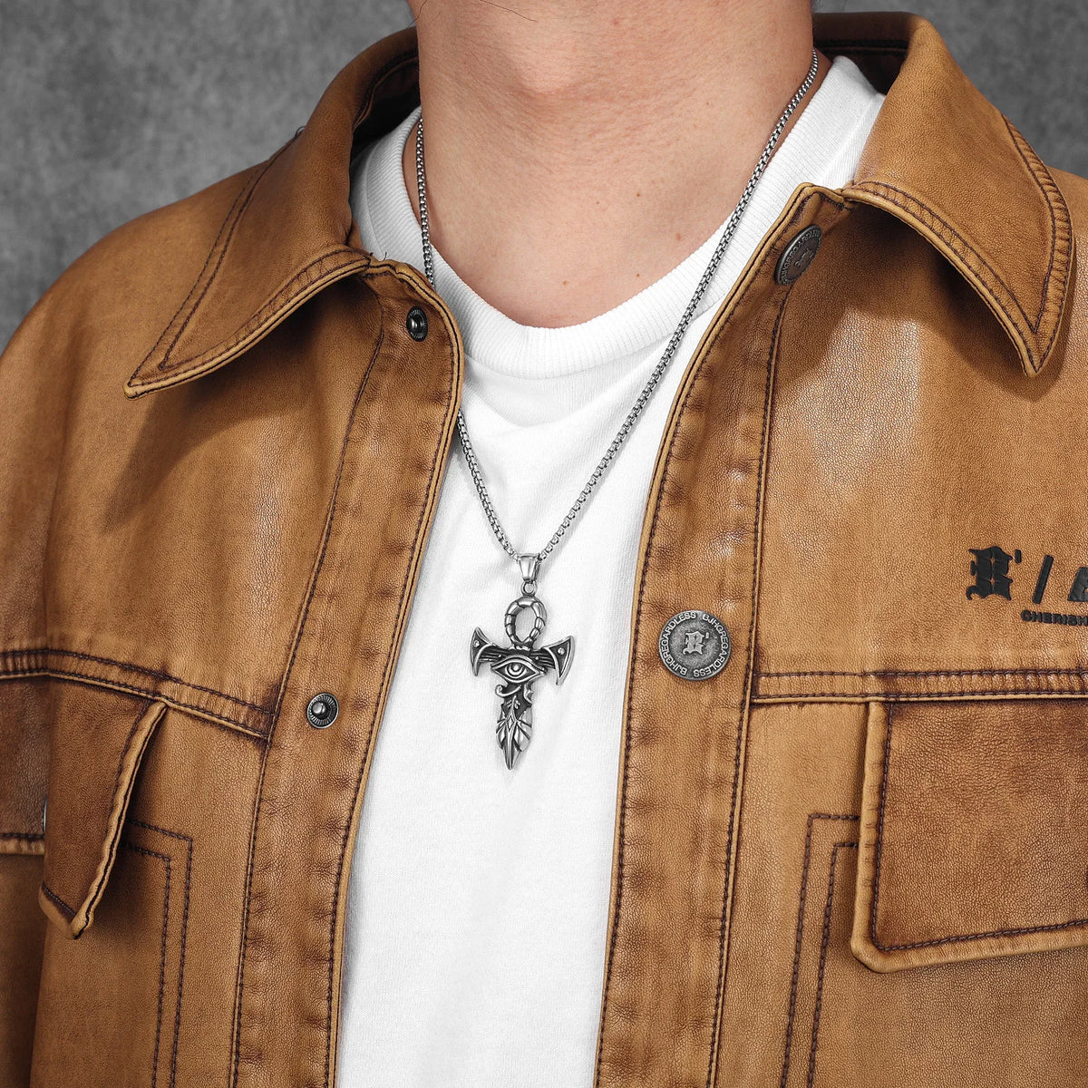 PENDRA Eye Horus Steel Necklace