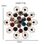 PENDRA Crystelle Rhinestone Flower Brooch