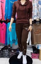 PENDRA Velvet Lined Elastic Waist Harem Pants
