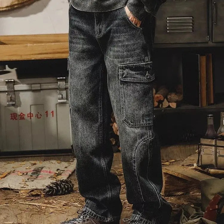 PENDRA Washed Straight Tooling Pants
