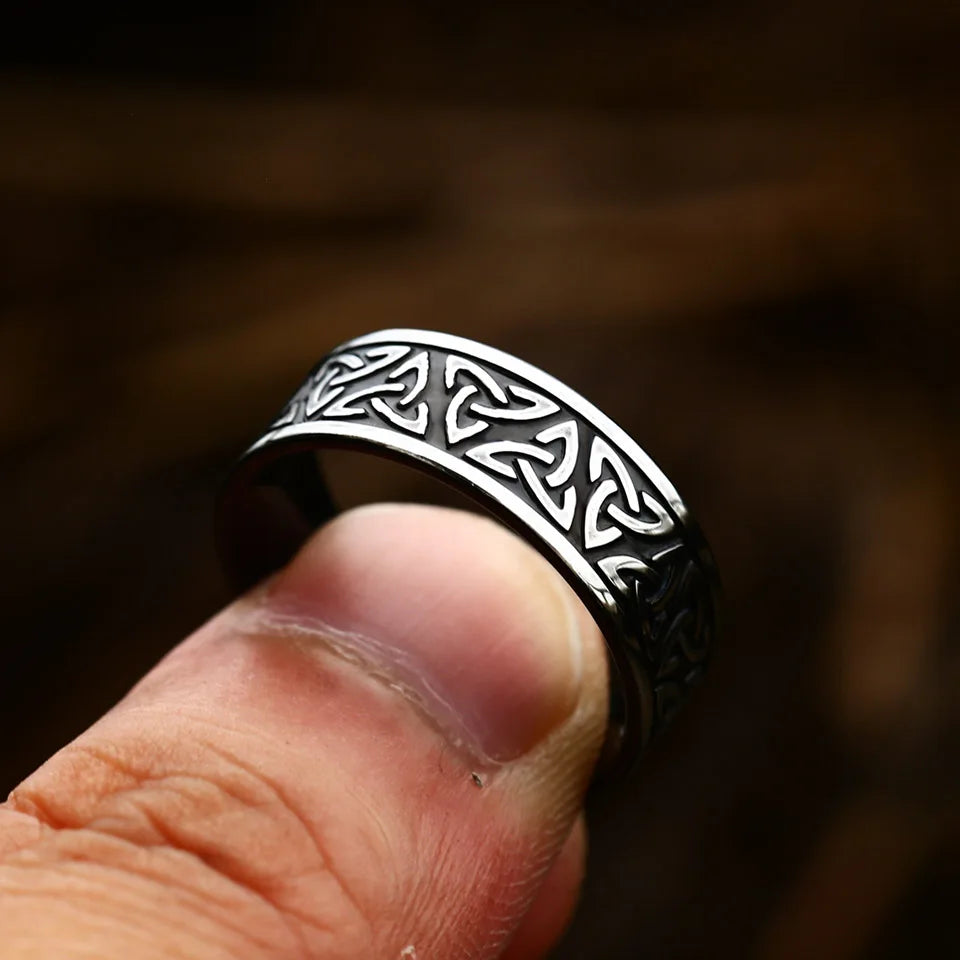 PENDRA Valknut Viking Stainless Steel Ring