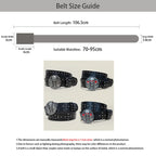 PENDRA Fayeina Black Skull Designer Belt