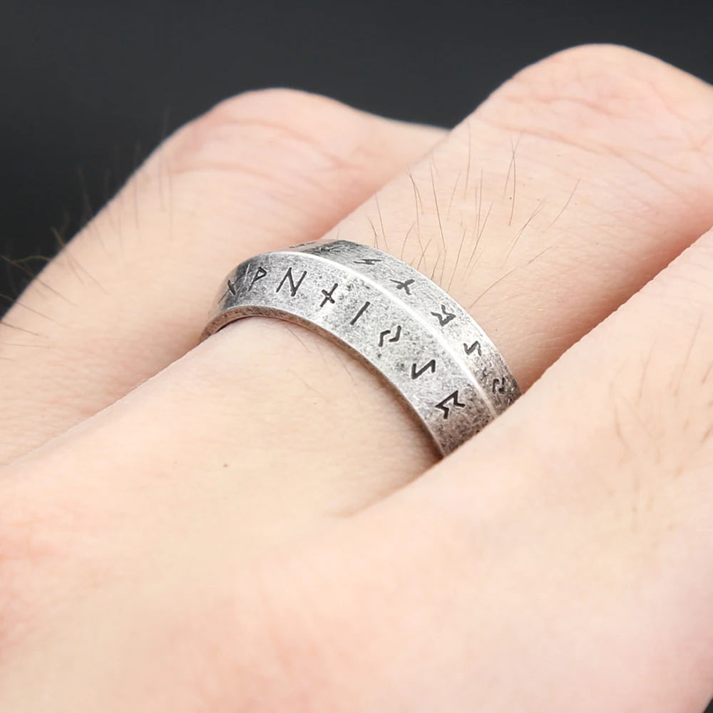 PENDRA Futhark Nordic Viking Rune Ring