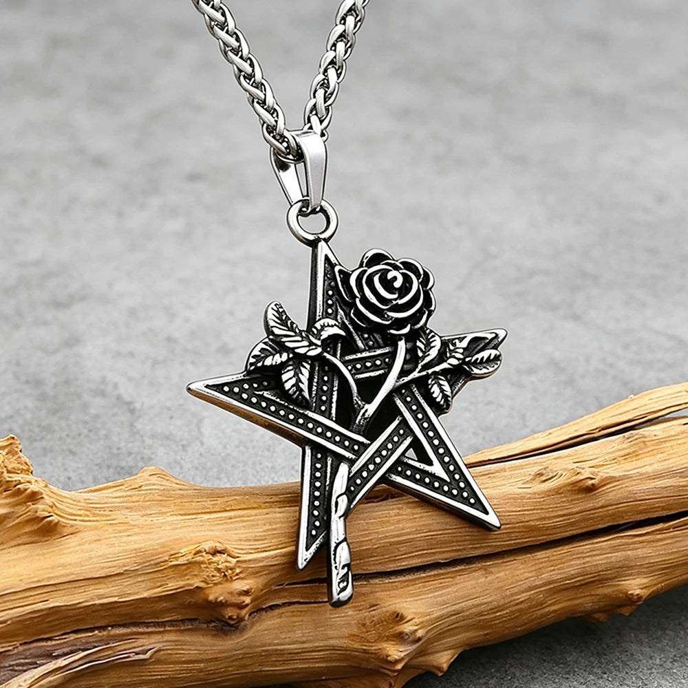 PENDRA Rosebloom Stainless Steel Rose Pendant