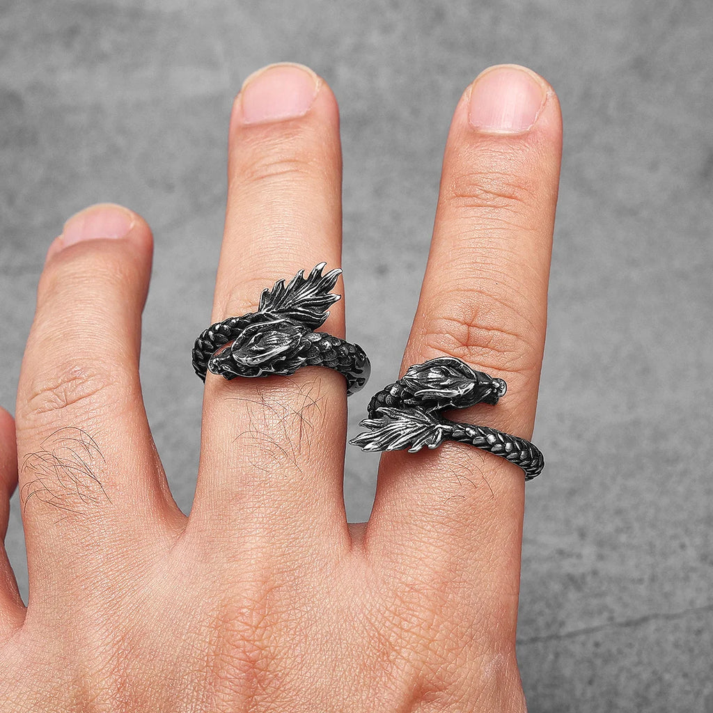 PENDRA Dragon Stuff Steel Ring