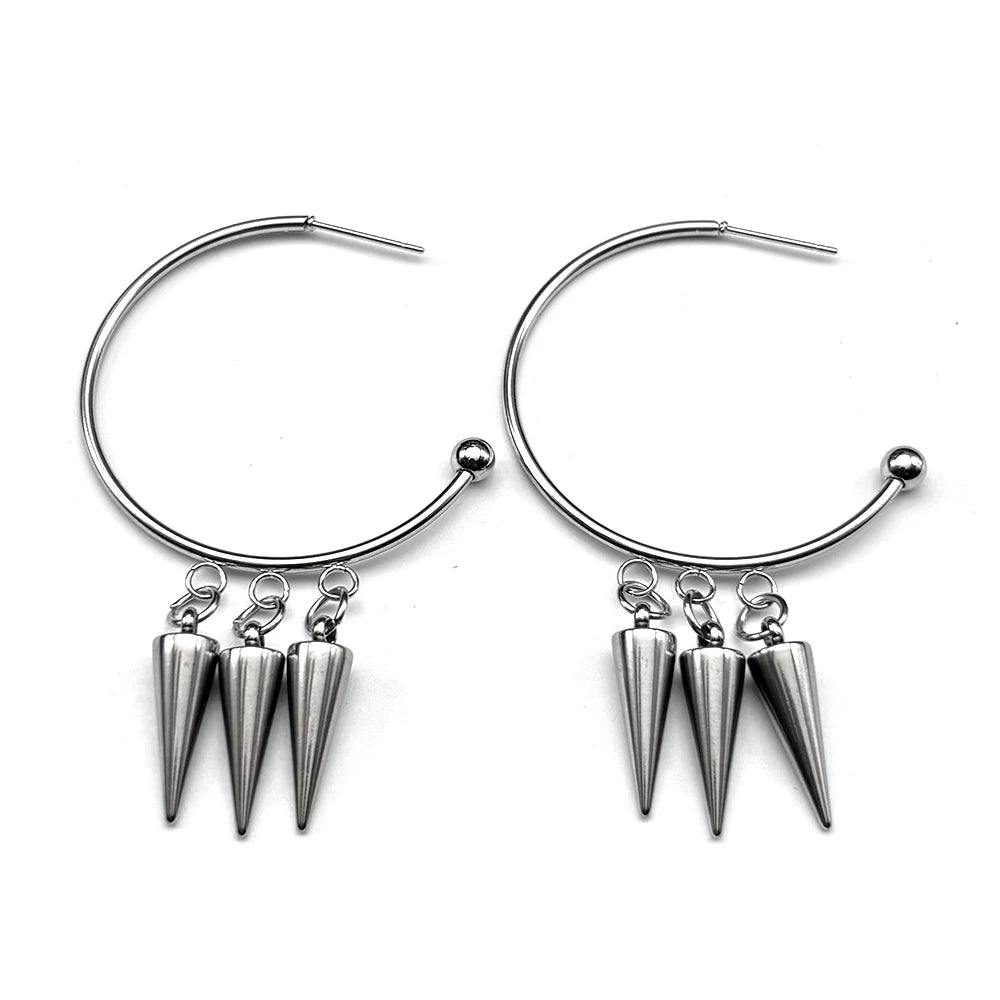 PENDRA Triplethorn Rivet Drop Earrings
