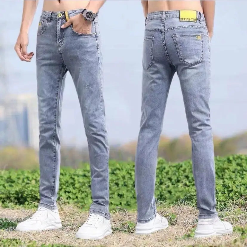 Comfortable Stylish Trendy Luxury Men's Jeans 2023 Summer Blue Cowboy Classic Jeans Casual Stretch Luxury Denim Pants for Men