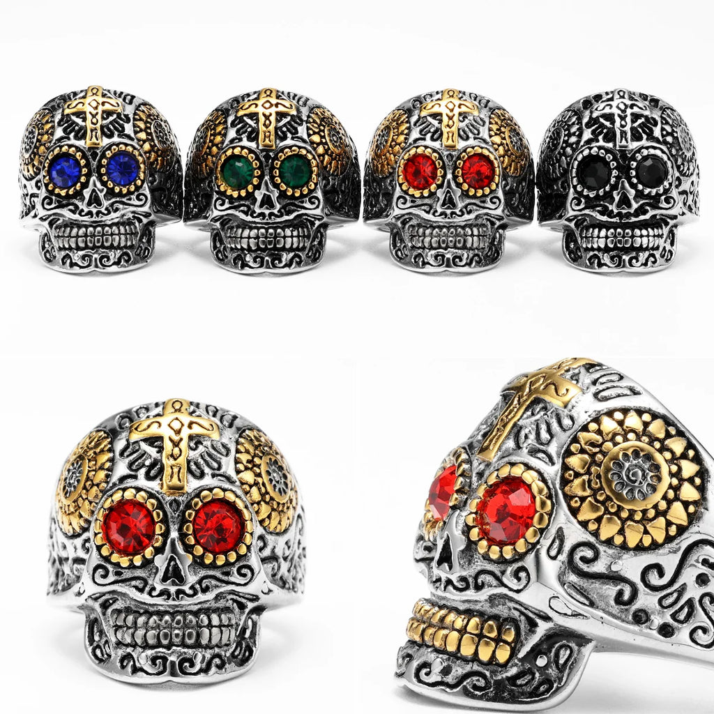 PENDRA 316l Skull Gothic Ring