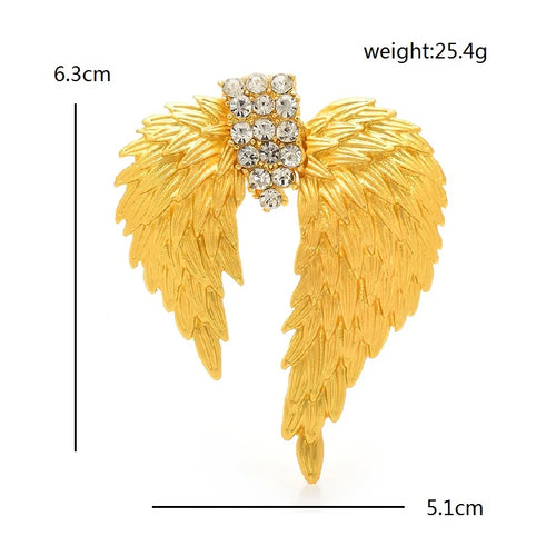 PENDRA Aurelwing Large Golden Wing Brooch