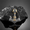 PENDRA Crow Rune Steel Necklace