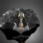 PENDRA Crow Rune Steel Necklace