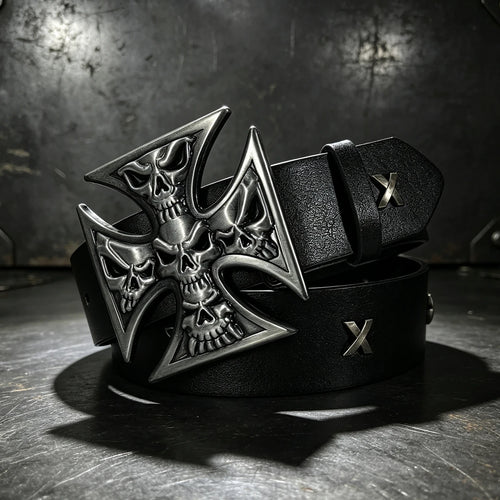 Men's Punk Style X Rivet Decorated Heavy Metal Belt Women Casual Fashion Jeans Decorative Belt-Rock Gothic Y2k Belts For Women