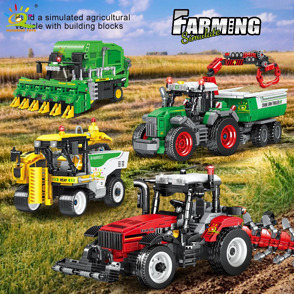PENDRA Farmer Tractor Cultivator Building Set