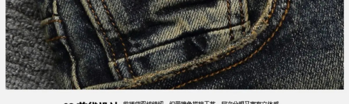 MEN FASHION Korean Style Clothes Brushed Fleece Denim Cargo Vintage Winter Straight Slim Luxury Streetwear 90s Trousers for Men