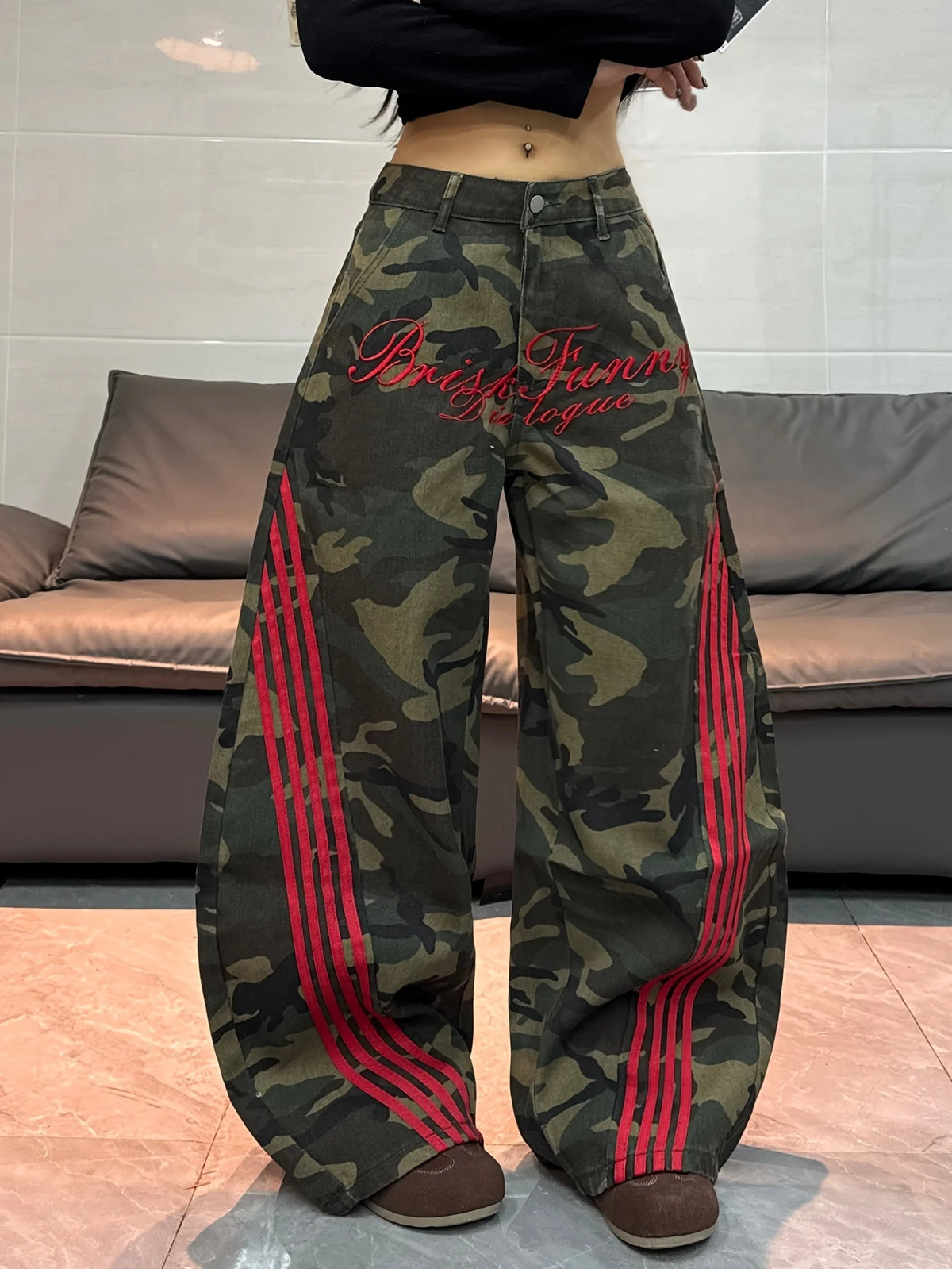 PENDRA American Camouflage Stripe Jeans