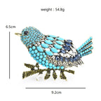 PENDRA Goldenwing Crystal Bird Brooch