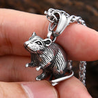 PENDRA Ratshade Gothic Mouse Rat Pendant Necklace