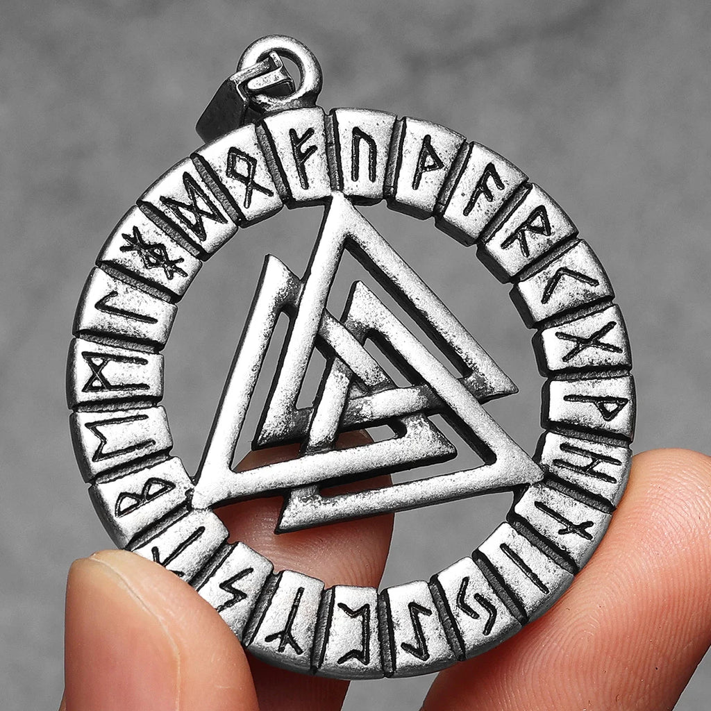 Retro Viking Runes Odin Men Necklaces Stainless Steel Pendant Chain Women Punk Fashion Jewelry New In Accessories Gift Wholesale