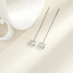 VENTFILLE 925 Sterling Silver Drop Earring For Women Zircon Crystal Hollow Out Cat Personality Jewelry Gift Dropshipping