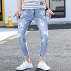 PENDRA Korean Solid Slim Jeans