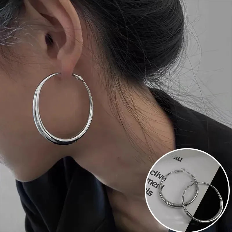 VENTFILLE 925 Sterling Silver Black Agate Rotund Earrings For Women Girl Originality Design Korean Jewelry Party Gifts Dropship