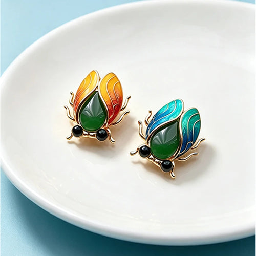PENDRA Cicada Charm 2-Color Enamel Cicada Brooch