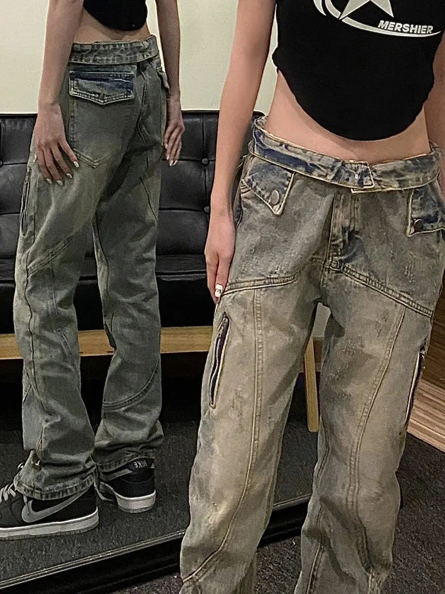 PENDRA Washed Old Trousers Pants