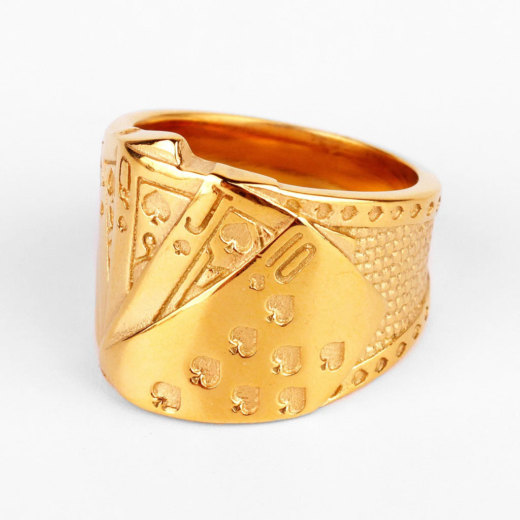 PENDRA 316l Straight Flush Ring