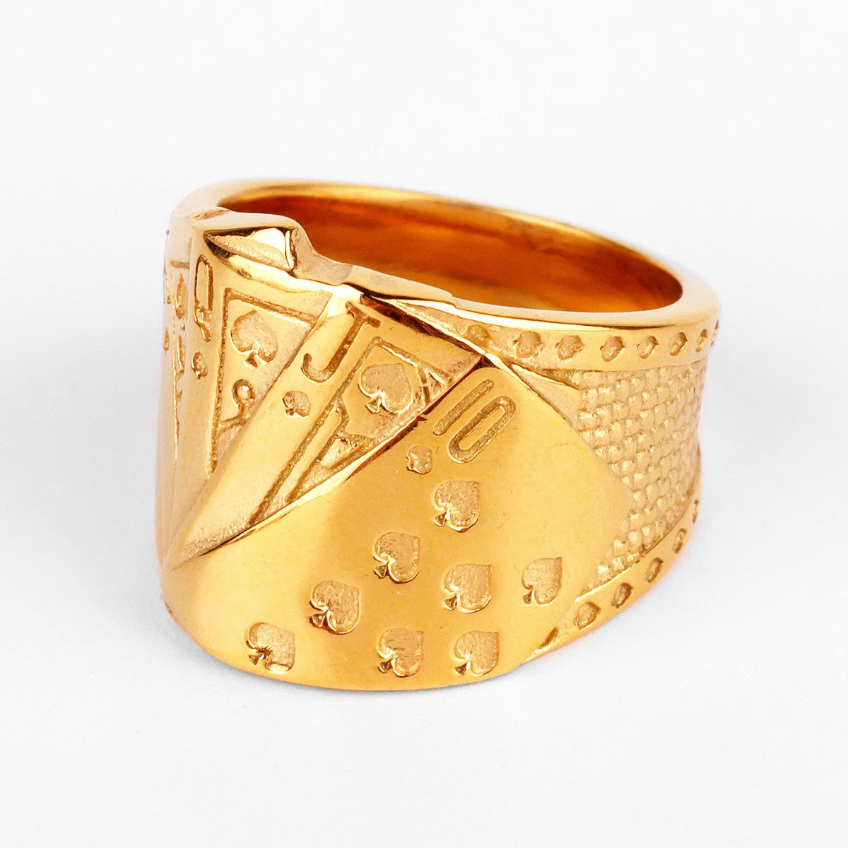 PENDRA 316l Straight Flush Ring