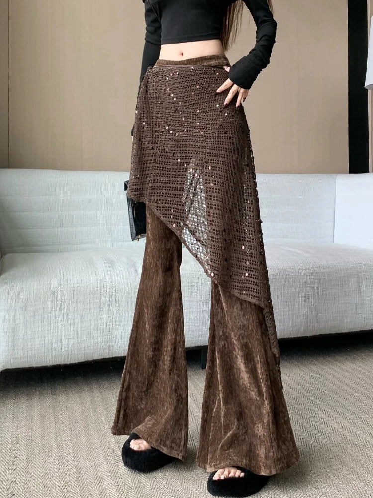 PENDRA Sequin Fart Curtain Pants
