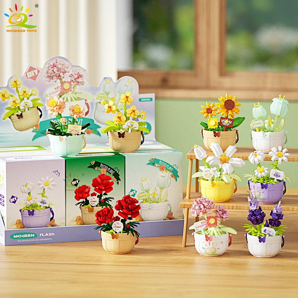 PENDRA Rose Sunflower Micro Building Set